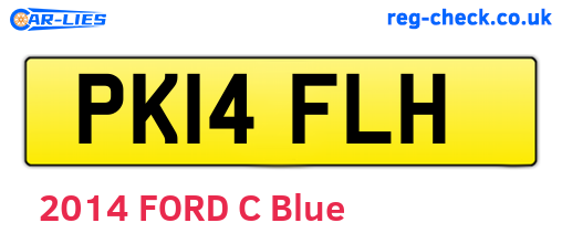 PK14FLH are the vehicle registration plates.