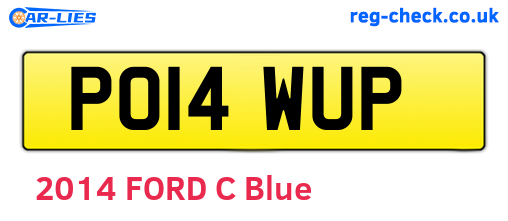 PO14WUP are the vehicle registration plates.