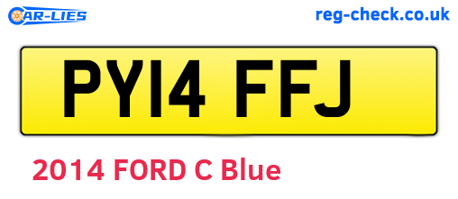 PY14FFJ are the vehicle registration plates.