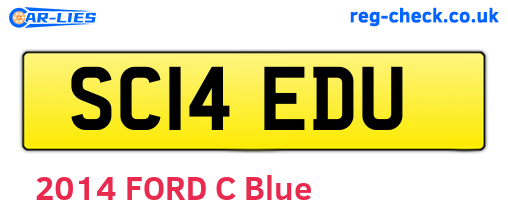 SC14EDU are the vehicle registration plates.