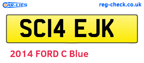 SC14EJK are the vehicle registration plates.