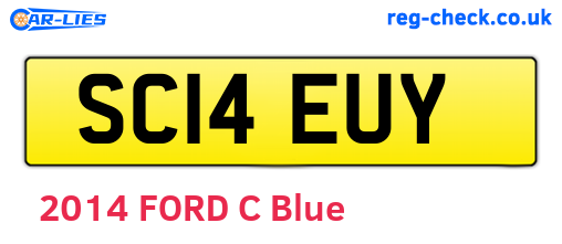 SC14EUY are the vehicle registration plates.