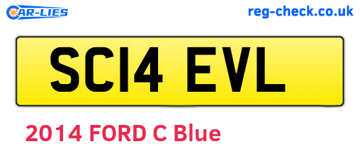 SC14EVL are the vehicle registration plates.