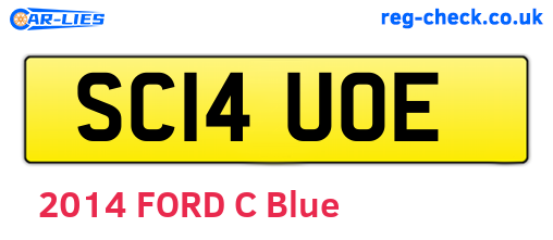 SC14UOE are the vehicle registration plates.