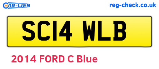 SC14WLB are the vehicle registration plates.
