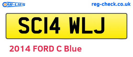 SC14WLJ are the vehicle registration plates.