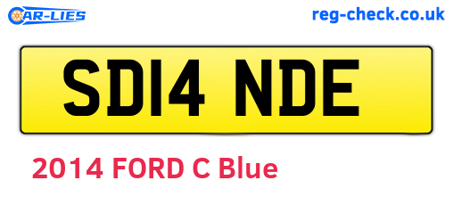 SD14NDE are the vehicle registration plates.