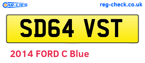 SD64VST are the vehicle registration plates.