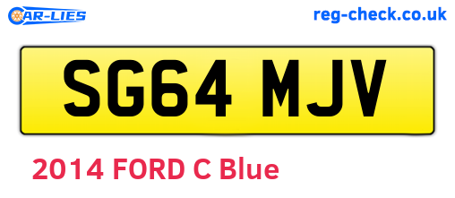 SG64MJV are the vehicle registration plates.
