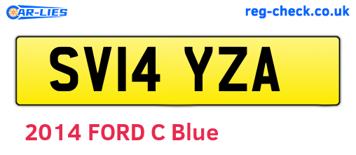 SV14YZA are the vehicle registration plates.