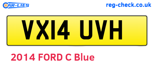 VX14UVH are the vehicle registration plates.