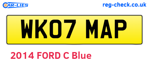 WK07MAP are the vehicle registration plates.