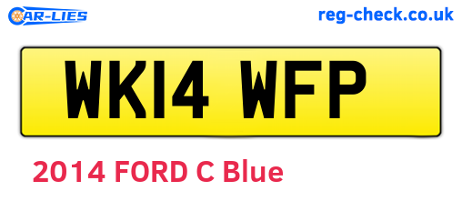 WK14WFP are the vehicle registration plates.
