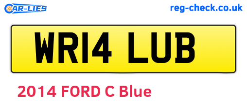 WR14LUB are the vehicle registration plates.