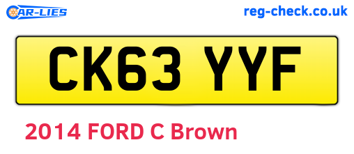 CK63YYF are the vehicle registration plates.