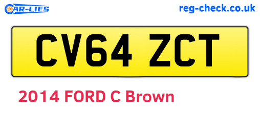 CV64ZCT are the vehicle registration plates.