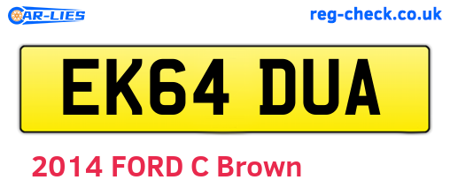 EK64DUA are the vehicle registration plates.