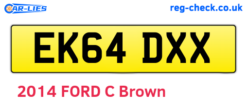 EK64DXX are the vehicle registration plates.