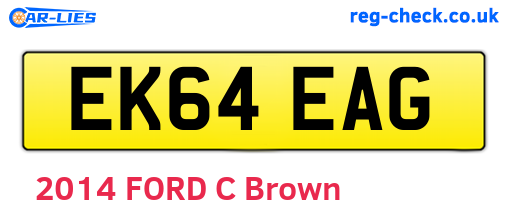 EK64EAG are the vehicle registration plates.