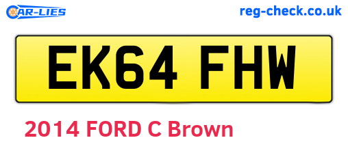EK64FHW are the vehicle registration plates.