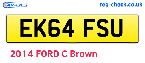 EK64FSU are the vehicle registration plates.