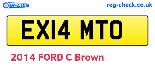 EX14MTO are the vehicle registration plates.