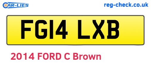 FG14LXB are the vehicle registration plates.