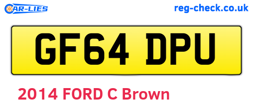 GF64DPU are the vehicle registration plates.