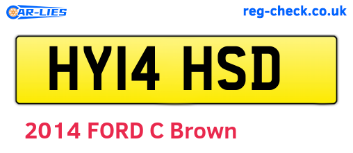 HY14HSD are the vehicle registration plates.