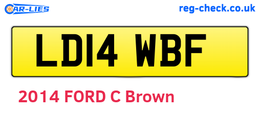 LD14WBF are the vehicle registration plates.