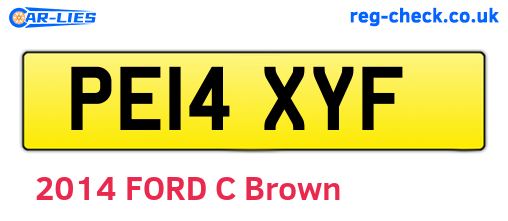 PE14XYF are the vehicle registration plates.