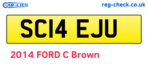 SC14EJU are the vehicle registration plates.