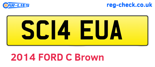 SC14EUA are the vehicle registration plates.
