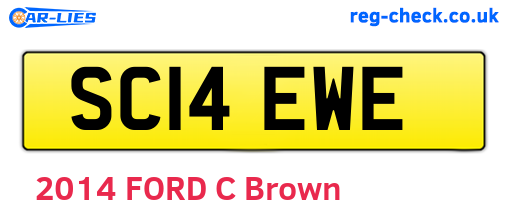 SC14EWE are the vehicle registration plates.