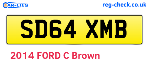 SD64XMB are the vehicle registration plates.