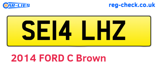 SE14LHZ are the vehicle registration plates.