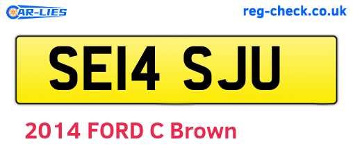 SE14SJU are the vehicle registration plates.