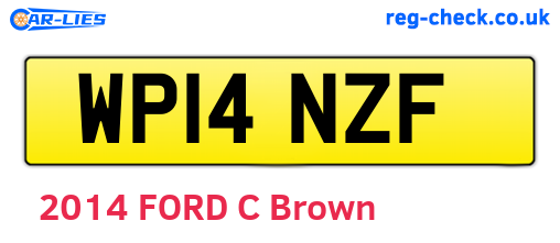 WP14NZF are the vehicle registration plates.