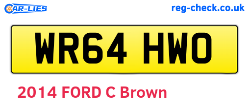 WR64HWO are the vehicle registration plates.