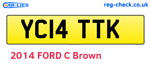 YC14TTK are the vehicle registration plates.