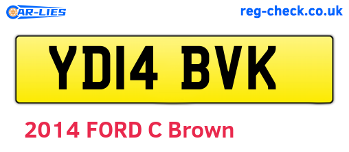 YD14BVK are the vehicle registration plates.