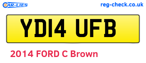 YD14UFB are the vehicle registration plates.