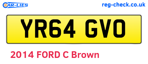 YR64GVO are the vehicle registration plates.