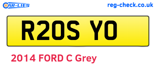 R20SYO are the vehicle registration plates.