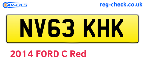 NV63KHK are the vehicle registration plates.