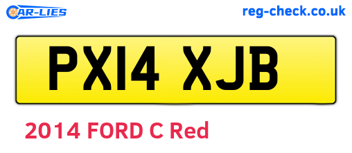 PX14XJB are the vehicle registration plates.