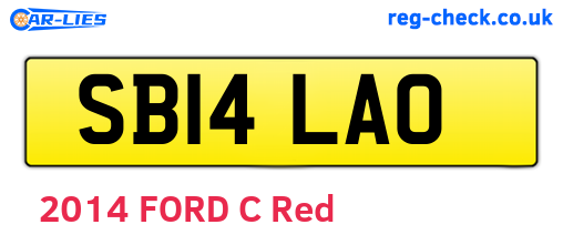 SB14LAO are the vehicle registration plates.
