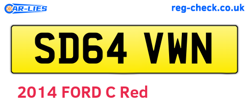 SD64VWN are the vehicle registration plates.