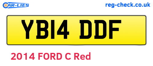 YB14DDF are the vehicle registration plates.