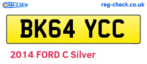 BK64YCC are the vehicle registration plates.